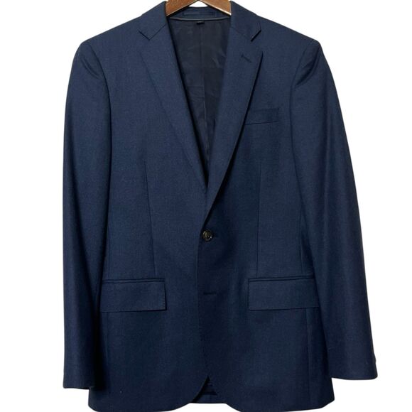 J.Crew Ludlow Suit Jacket Slim Fit Wool Men’s Size 34S Heathered Flannel Office - Picture 1 of 12